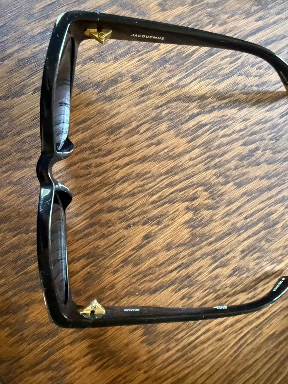Jacquemus Black Sunglasses with Gold